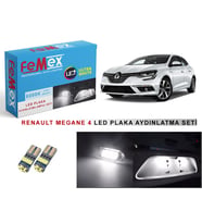 Renault Megane 4 LED Plaka Aydınlatma Ampul Seti FEMEX Parlak Beyaz