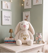 Kişiye Özel 60 cm İsim Yazılı Peluş Tavşan  Sevgiliye, Kardeşe, Kuzene Hediye