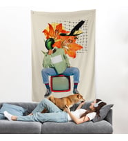 Ördek Kafalı İnsan Pop Art Duvar Örtüsü-8017