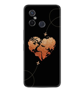 Xiaomi Redmi 12C Kılıf Silikon Desen Özel Seri Plane Heart 1721