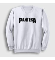 Presmono Unisex Siyah Logo Pantera Sweatshirt