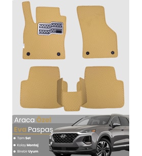 HYUNDAİ SANTAFE (2018-2023) Uyumlu EVA Paspas Tam Set–Araca Özel,Kolay Montaj,Su Geçirmez