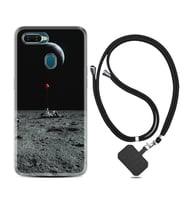 Oppo A5S A15 A16 A54 A55 A73 A74 Kılıf Boyun Askılı Silikon Astronoot Red Baloon 1608