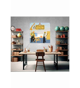 İş Güvenliği Haftası Fotoğraf Panosu Branda 100x100