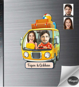 Kişiye Özel Sevgili Ahşap Magnet -15