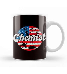 Chemist US American Flag Scientist Chemistry Science Clinic Kupa Bardak Porselen