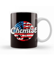 Chemist US American Flag Scientist Chemistry Science Clinic Kupa Bardak Porselen