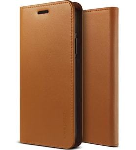 VRS Design İPhone X ile Uyumlu Genuine Leather Kılıf Brown