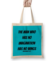 Muhammad Ali Quote VintageRetro Style Art Bez Çanta Uzun Saplı