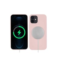 Apple iPhone 12 Mini Uyumlu Kılıf Zore Silksafe Wireless Kapak (Açık Pembe)