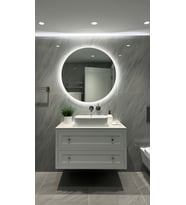 Digital Hayat  Led Işıklı Yuvarlak Ayna  Dekoratif Banyo Makyaj Aynası RGB Beyaz Günışığı Amber Mavi Kırmızı  50cm - 80cm