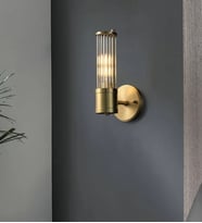 Roberta Kristal Çubuk Taşlı Duvar Kısa Aplik 3259-W19-8L-FZ (Eskitme Altın)