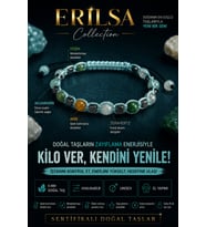 Sertifikalı Akuamarin Yeşim Akik Terahertz Doğal Taş Bileklik - Ayarlanabilir - Zayıflama Bilekliği