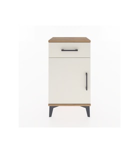 Arges Komodin Tek Raflı Tek Çekmeceli Tek Kapaklı 44x30x80 Çam-Aytaşı