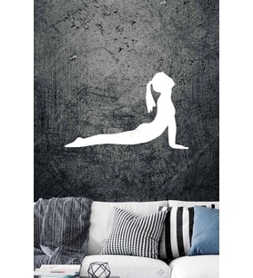Fit Ve Motive Olmuş Fitness Kız Ahşap Duvar Dekor Tablosu (Beyaz)