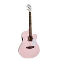 CORT JADE CLASSIC PPOP ELEKTRO AKUSTİK GİTAR, PASTEL PINK OPEN PORE