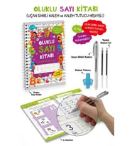 Oluklu Sayı Kitabı / Uçan Sihirli Kalem ve Kalem Tutucu Hediyeli - 3+