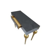 Dresuar 12388 TOMBUL ayak Model Kayın MDF tabl Parlak gold Ayak Füme cam Kaplama