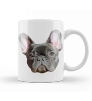 French Bulldog Frenchie Dog Love Kupa Bardak Porselen
