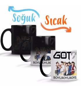 Got7 Kpop Sihirli Kupa Bardak Porselen