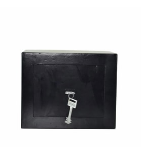 Anahtarlı Ev Ofis Kasası Çelik Kasa 30x19x27 Cm (Siyah)