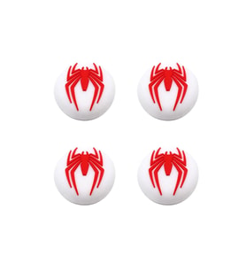 Desenli Ps5/ps4/ps3 Analog Koruyucu Silikon Pad-spider Man (Beyaz - Kırmızı)
