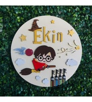İSME ÖZEL ÇOCUK ODALARI İÇİN HARRY POTTER DEKORATİF KAPI SÜSÜ - DUVAR DEKORU