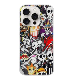 PrintiFy Apple iPhone 15 Pro Uyumlu Anime Tasarımlı Slim Fit Şeffaf Silikon Kılıf