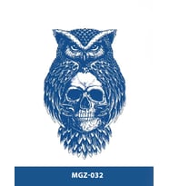 MGZ-032 BAYKUŞ VE KURUKAFA DESEN ORTA BOY YARI KALICI DÖVME-TATTO