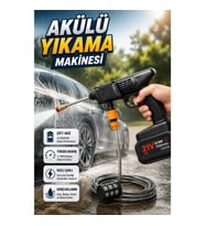 21V Akülü Basınçlı Yıkama Makinesi – 2x1500mAh Akü, 1.7 MPa Basınç ve Hızlı Şarj