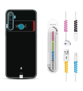 Realme 5i 5 Pro 6i 7 Pro 8 Kılıf Kablo Koruma Spiral Silikon My Love 1402