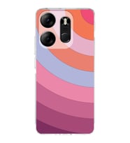 PrintiFy Tecno Spark Go 2023 Uyumlu Kamera Korumalı Renk Cümbüşü F Tasarımlı Şeffaf Silikon Kılıf