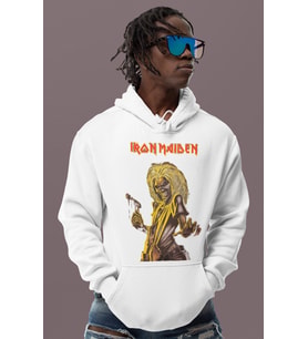 Iron Maiden Rock Metal Müzik Grubu Baskılı Unisex Oversize Hoodie