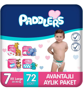 Bebek Bezi 7 Numara XX-Large (20-30 Kg) 72 Adet – Aylık Paket, Yüksek Emicilik
