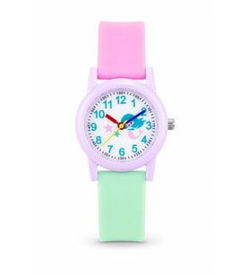Denizkızı Desenli Lila Kız Çocuk Kol Saati Analog Saat ST-304412