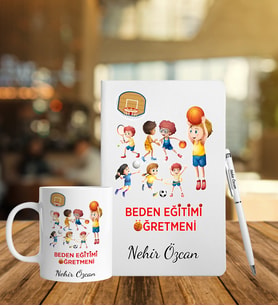 Beden Eğitimi Öğretmenlerine Özel Defter Kalem Kupa Hediye Seti