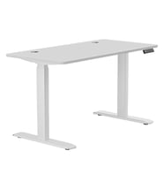 Karr Office O-Flex Çift Motorlu Elektrikli Yükseklik Ayarlı 180×80 Beyaz Ayak Beyaz Tabla Çalışma Masası