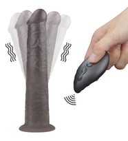 Güçlü Vantuz Sayesinde Sabitlenebilir 10 Modlu 25 Cm Kumandalı Dönebilen Şarjlı Kemerli Penis