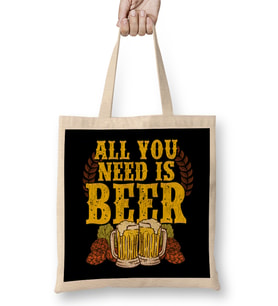 All You Need Is Beer Funny Beer Drinking IPA Lover Bez Çanta Uzun Saplı