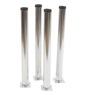 Masa Ayağı - 60mm Krom 71cm 4 adet (Gümüş)