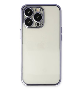 Newface Apple iPhone 14 Pro Kılıf Razer Lensli Silikon - Mor