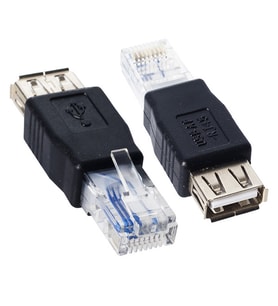 Ayt RJ 45 Ethernet Girişini Usb Girişine Çevirici Erkek Usb A Dişi Ethernet Çevirici Jack Dönüştürücü