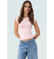 Yazlık Kolsuz Fitted Bluz %98 Viskoz %2 Elastan Nefes Alan Kumaş Günlük Kullanım İçin (Açık Pembe)