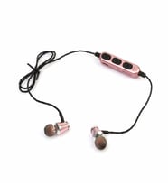 MS-T5 Hafıza Kartı Takılabilir Metal Bluetooth Kulak içi Kulaklık Fitness Kulaklık (Rose)
