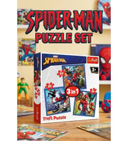 Trefl 3'ü 1 Arada Eğitici Puzzle Seti 20+36+50 Parça Çocuk Zeka Geliştirici Örümcek Adam Yapboz