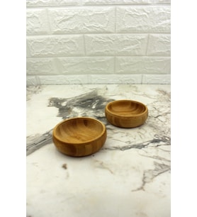 2 li Bambu Çerezlik Kase 9,5cm*3cm