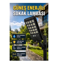 Güneş Enerjili LED Dış Mekan Aydınlatma Lambası Hareket Sensörlü Uzaktan Kumandalı