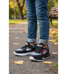 Muggo ZUZU Cırtlı ve Bağcıklı Günlük Çocuk Sneaker Spor Ayakkabı