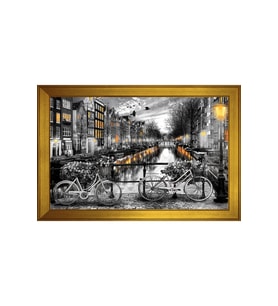 Manzara Temalı Kanvas Tablo 50 x 70 cm Gold Çerçeve