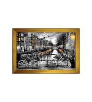 Manzara Temalı Kanvas Tablo 50 x 70 cm Gold Çerçeve